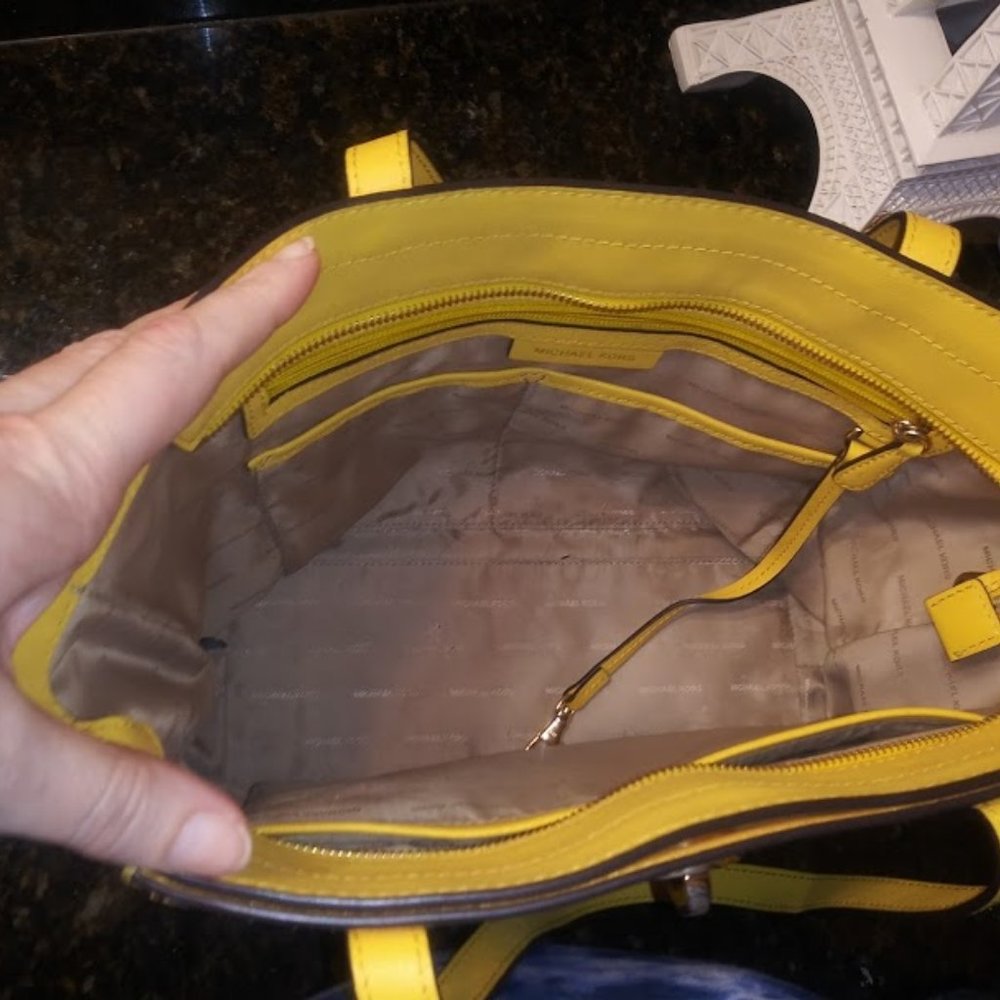 Authentic Yellow Michael Kors Bag and Wallet - Picture 7 of 15